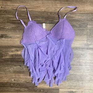 Victoria’s Secret purple ruffled top